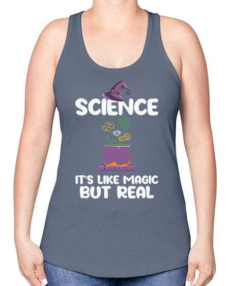 ScienceItsLikeMagicButScientistSkinite Scientist Skinite 48# - general science -Racerback Tank