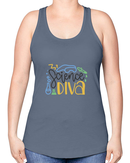 Sciencediva 43# - general science -Racerback Tank