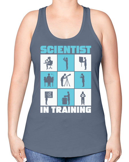 ScientistInTrainingScienceScientistSkinite Scientist Skinite 40# - general science -Racerback Tank