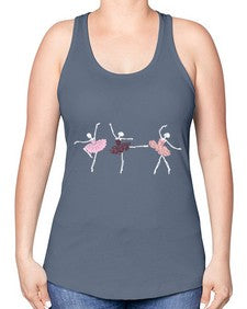 Skeleton ballerinas ballet halloween ballet 184# - ballet -Racerback Tank