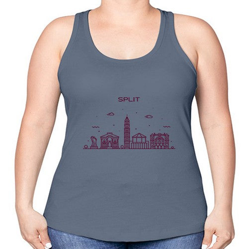 Split 1875# - cities -Racerback Tank