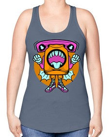 Spooky voices 232# - cartoon general -Racerback Tank