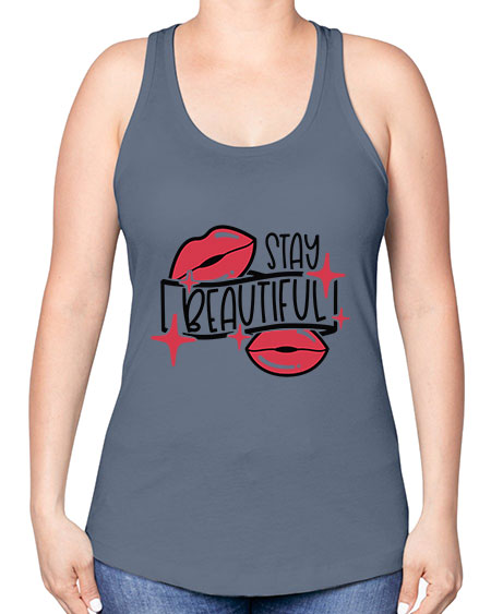 Stay Beautiful Style 19# - beauty - fashion -Racerback Tank