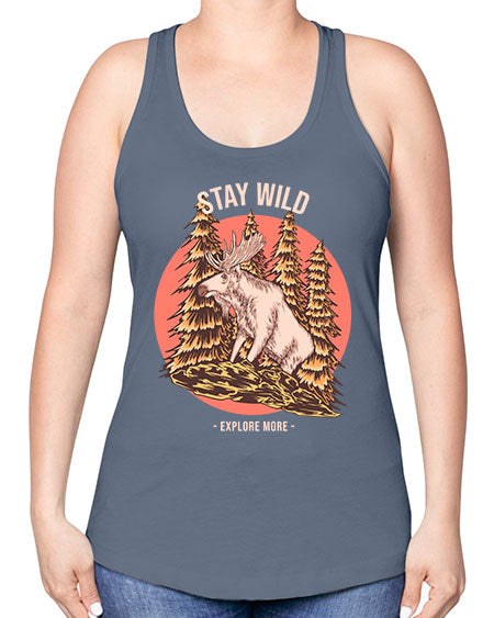 Stay Wild 16# - nature -Racerback Tank