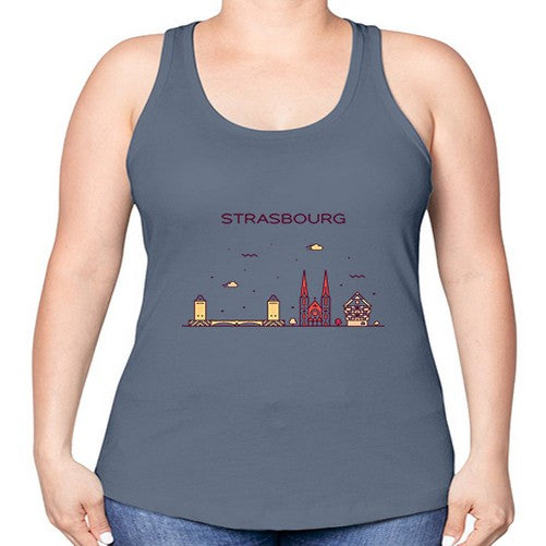 Strasbourg 1898# - cities -Racerback Tank