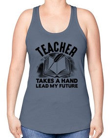 Teacher take a hand Style 383# - teacher -Racerback Tank