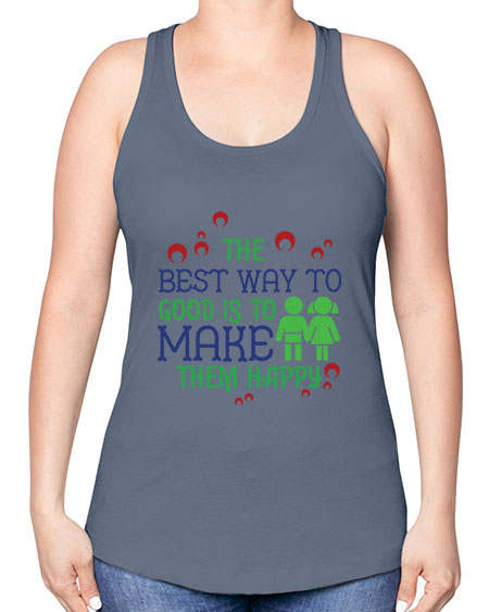 The best way to make children good is to make them happy Style 219# - kids -Racerback Tank