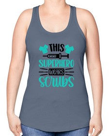 This Superhero Wears Style Style 1566# - nurse -Racerback Tank
