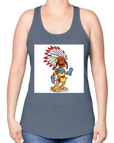 Thnksgvngindian 254# - cartoon general -Racerback Tank