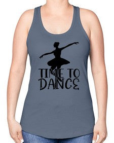 Time to dance 201# - ballet -Racerback Tank