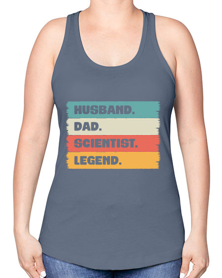 VintageHusbandDadScientistLegendScientistSkinite Scientist Skinite 14# - general science -Racerback Tank
