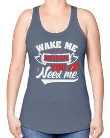 Wake me when you need me 51# - video games -Racerback Tank