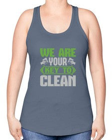 We are your key to clean Style 464# - cleaner -Racerback Tank