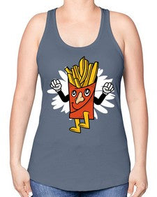 Weekend is near 265# - cartoon general -Racerback Tank