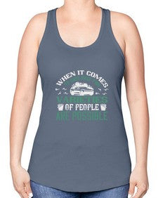 When it comes to cars only two varieties of people are possible 92# - car -Racerback Tank