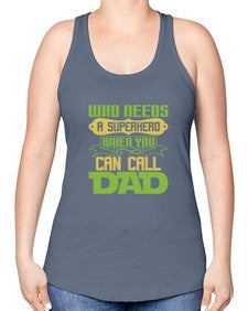Who needs 266# - cartoon super hero -Racerback Tank