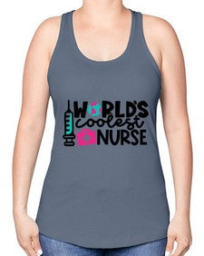 Worlds Coolest Nurse Style Style 1660# - nurse -Racerback Tank