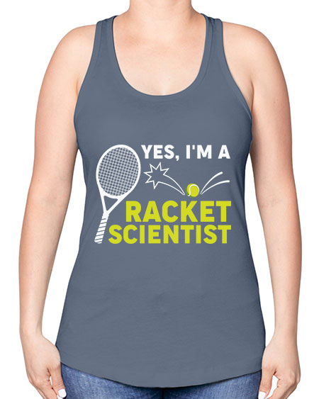 YesImARacketScientistScientistSkinite Scientist Skinite 1# - general science -Racerback Tank