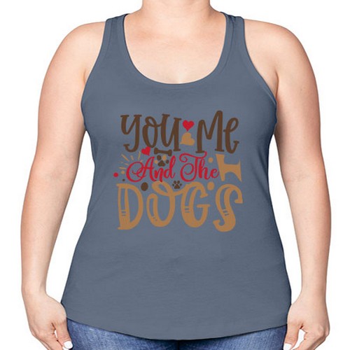 You Me And The Dogs Style 52# - dogs -Racerback Tank