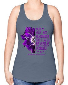 You may not remember but I will never forget alzheimer 223# - alzheimers -Racerback Tank