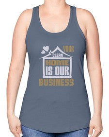 Your clean home is our Business Style 491# - cleaner -Racerback Tank