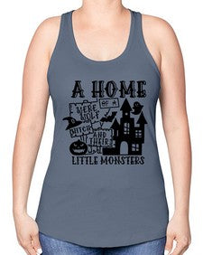 a home of a were wolf witch and their little monsters 53# - witch -Racerback Tank