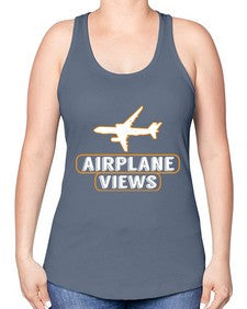 airplane views  5# - airplane -Racerback Tank