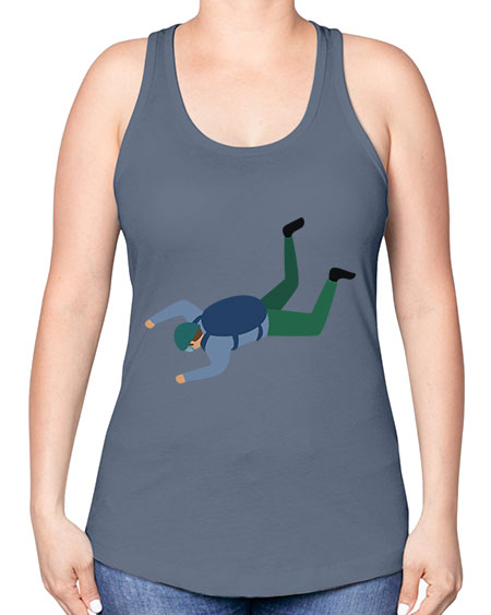 all in one 01# - parachute -Racerback Tank