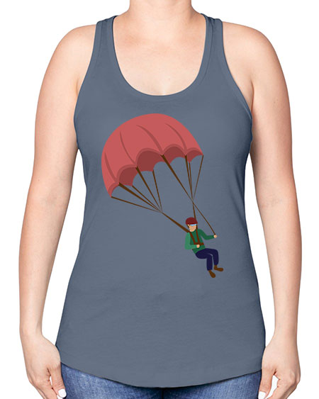 all in one 07# - parachute -Racerback Tank