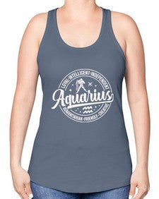 aquarius 77# - aquarius -Racerback Tank
