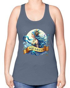 aquarius 84# - aquarius -Racerback Tank