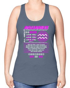aquarius 86# - aquarius -Racerback Tank