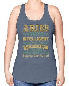aries 123# - aries -Racerback Tank