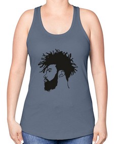beardman 46# - black boys or men -Racerback Tank