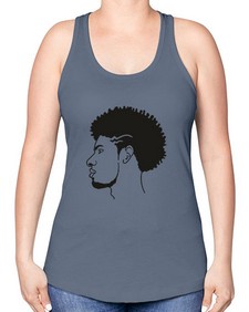 beardman 47# - black boys or men -Racerback Tank