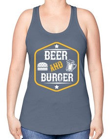 beer and burger 640# - beer -Racerback Tank