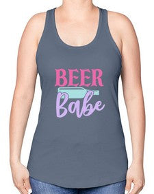 beer babe 44# - beer -Racerback Tank