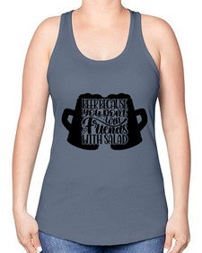 beer because you dont win 641# - beer -Racerback Tank