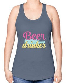 beer drinker 47# - beer -Racerback Tank