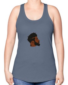 black man 30# - black boys or men -Racerback Tank