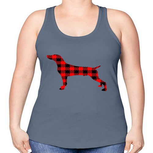 buffalo plaid beagle 63# - dogs -Racerback Tank