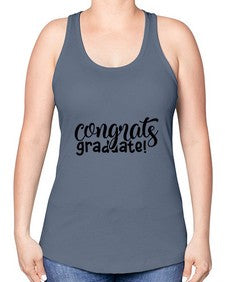 congrats graduate 39# - graduation -Racerback Tank