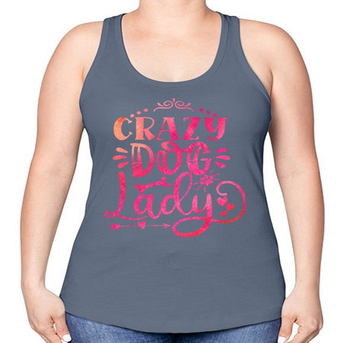 crazy dog lady 71# - dogs -Racerback Tank