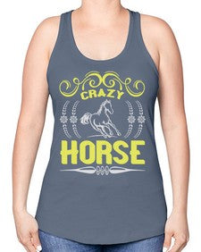 crazy horse Style 9# - horse -Racerback Tank