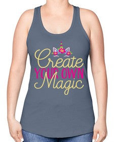 create your own magic 82# - unicorn -Racerback Tank