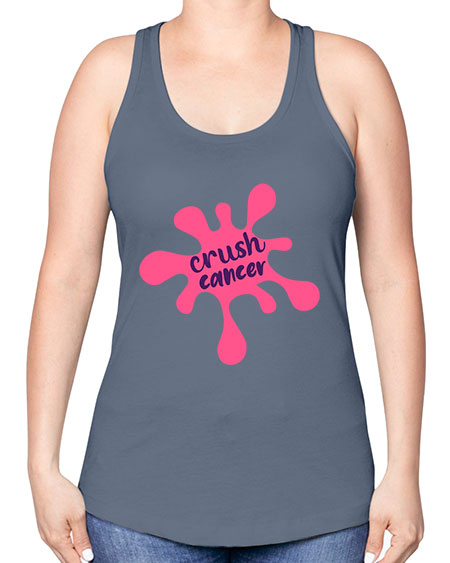 crush cancer Style 14# - breast cancer -Racerback Tank