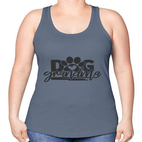doggrandma 123# - dogs -Racerback Tank