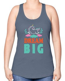 dream big 102# - unicorn -Racerback Tank