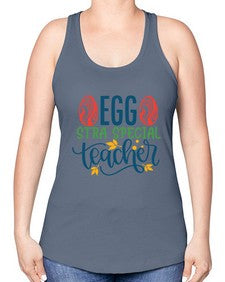 egg stra special teacher Style 134# - teacher -Racerback Tank