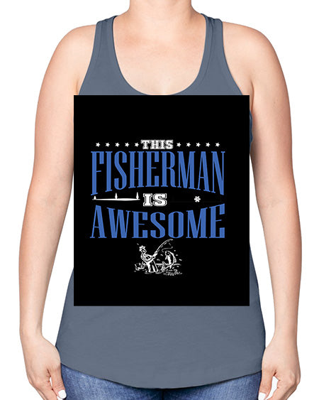 fishing png 20# - shark-fish -Racerback Tank